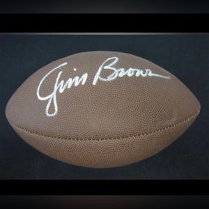 Jim Brown Signed Football with AUTHENTICATION DIRECT COA